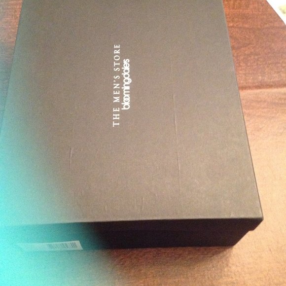 Bloomingdale's Men's Brown Leather Cap Toe Boots - 11.5 - New in Box - Picture 13 of 13